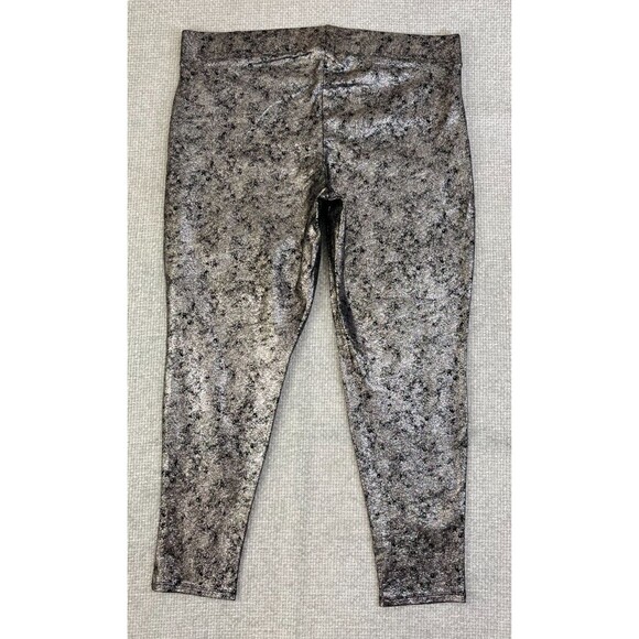 Torrid Legging Gold Metallic Women's Plus Size 2X Stretch Pants - Picture 3 of 9